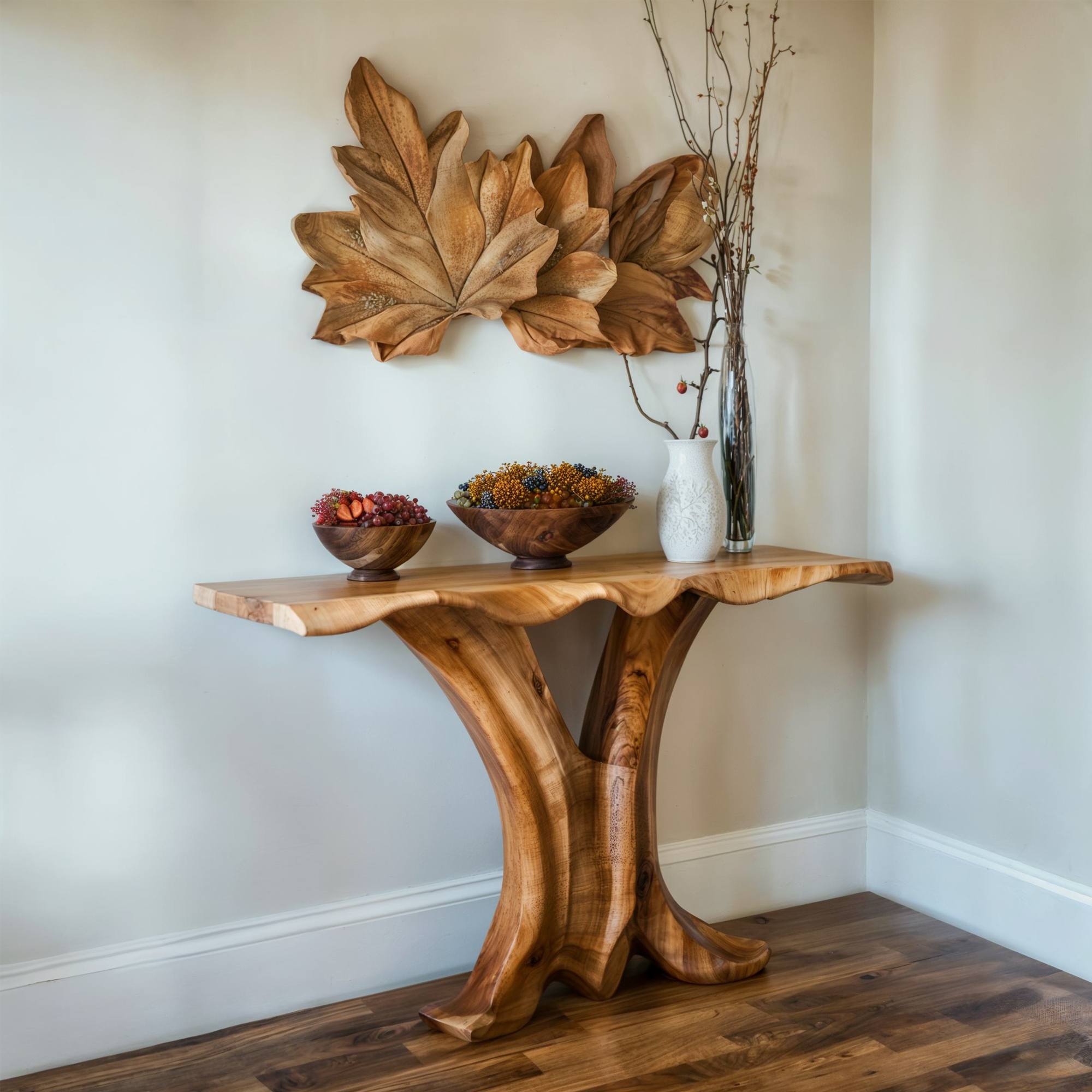 Reclaimed Side Table with Console