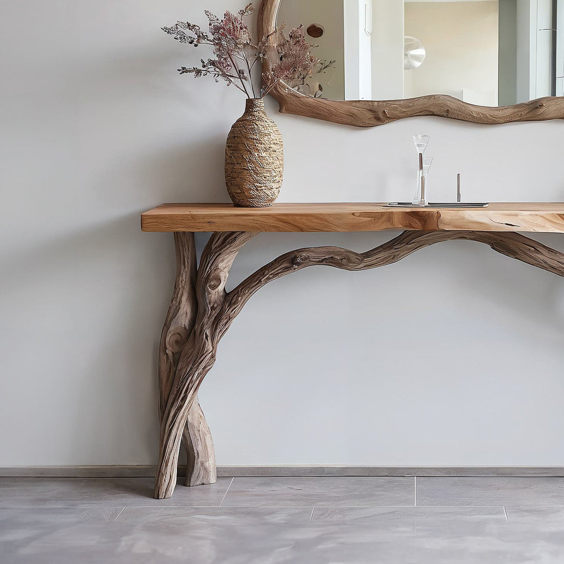 Handcrafted Floating Edge Entryway Table