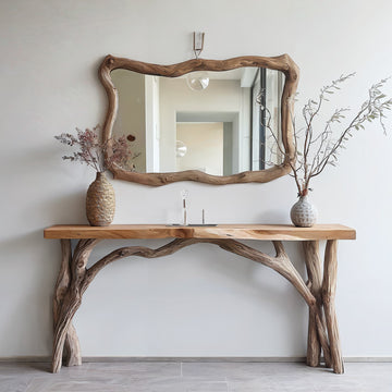 Handcrafted Floating Edge Entryway Table