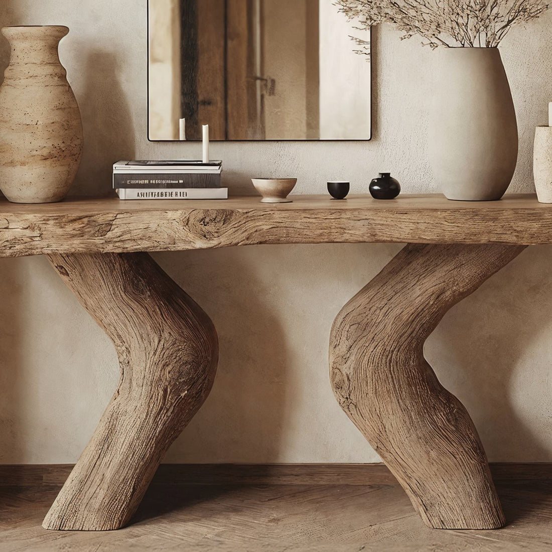 Decorative Rustic Hallway Side Table