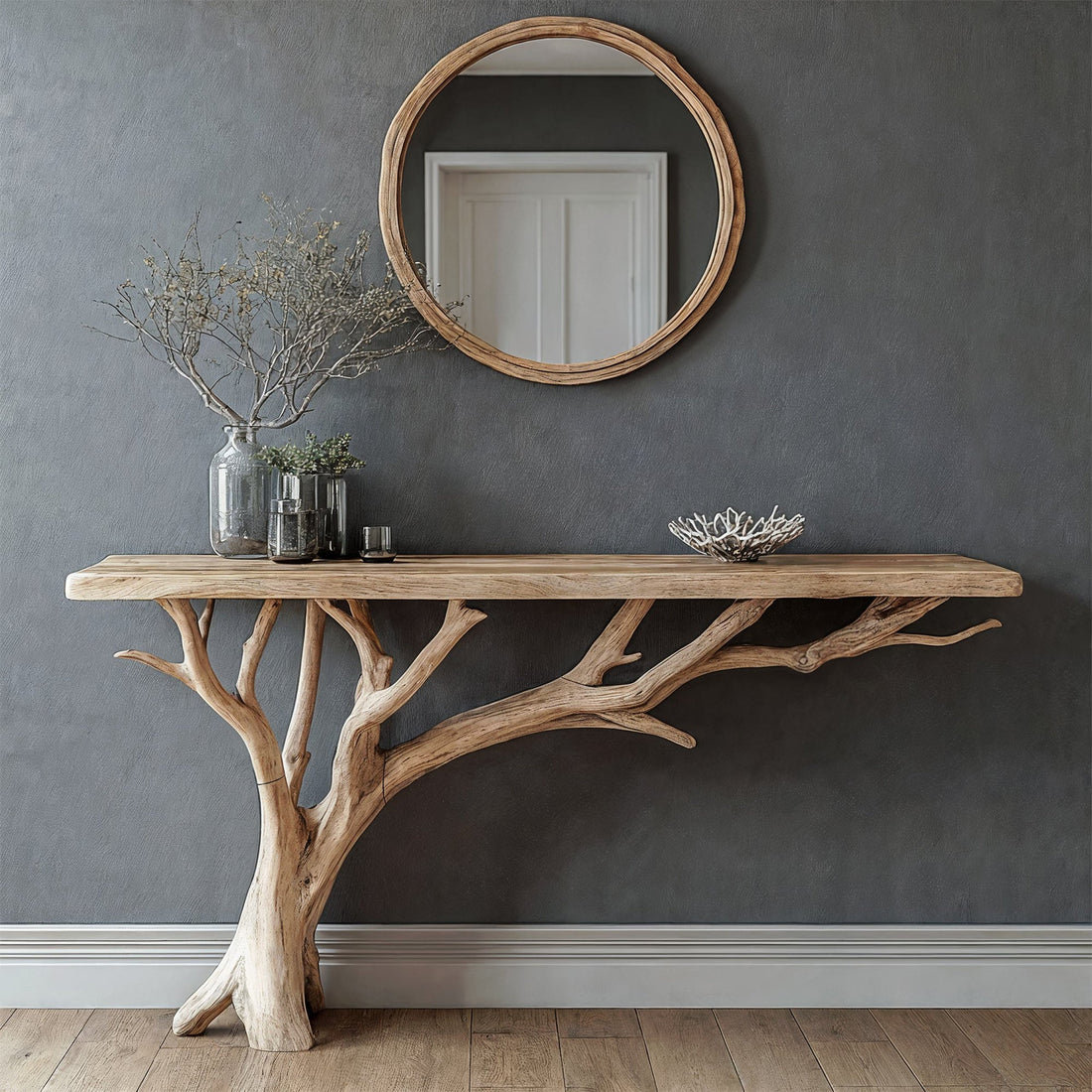 Handcrafted Floating Edge Console Table