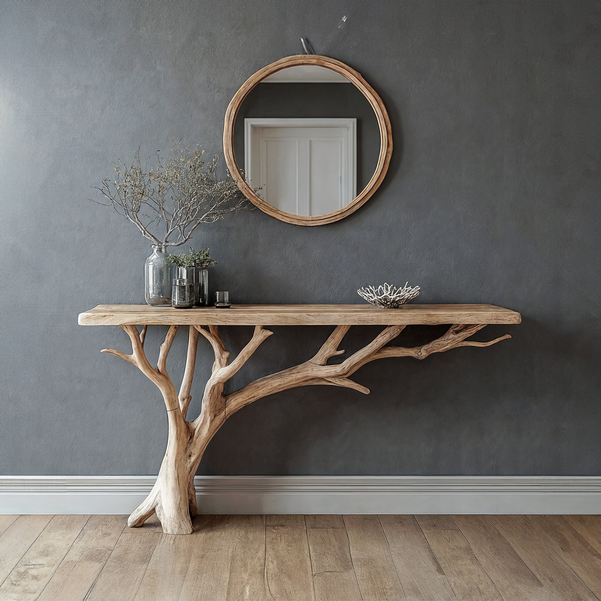 Handcrafted Floating Edge Console Table