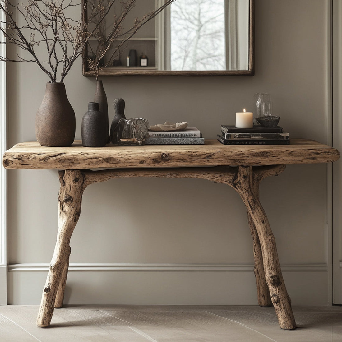 Curved Artisan Console Table