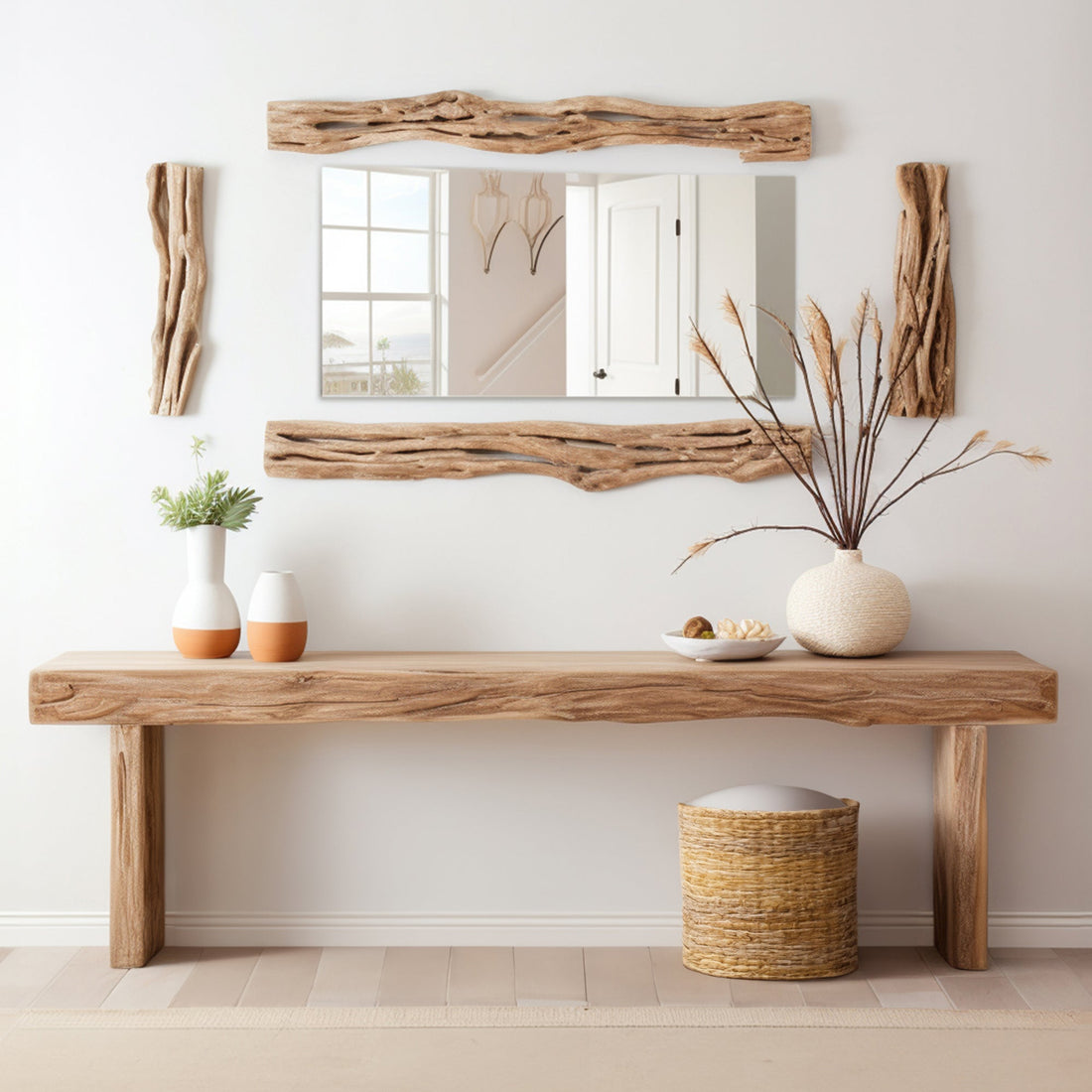 Rustic Console Table for Modern Farmhouse