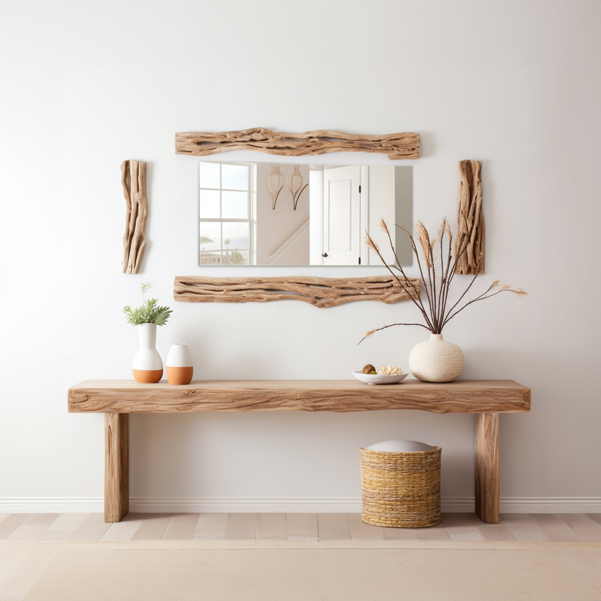 Rustic Console Table for Modern Farmhouse