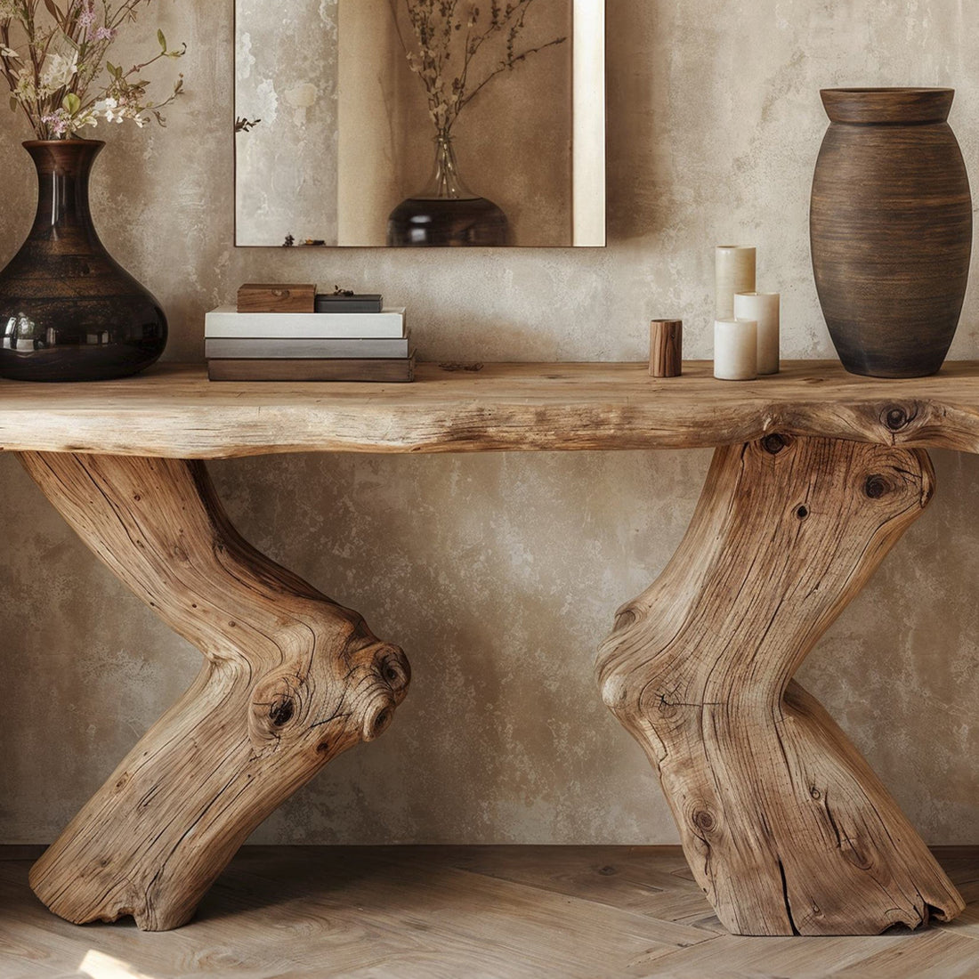 Decorative Rustic Hallway Console Table