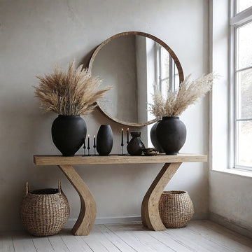 Wooden Entry Table Decor