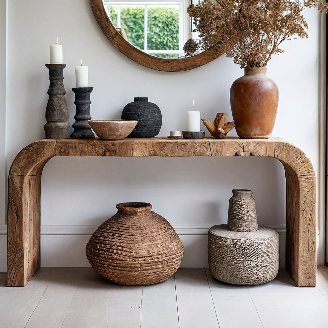 Reclaimed Wood Entryway Decor Table