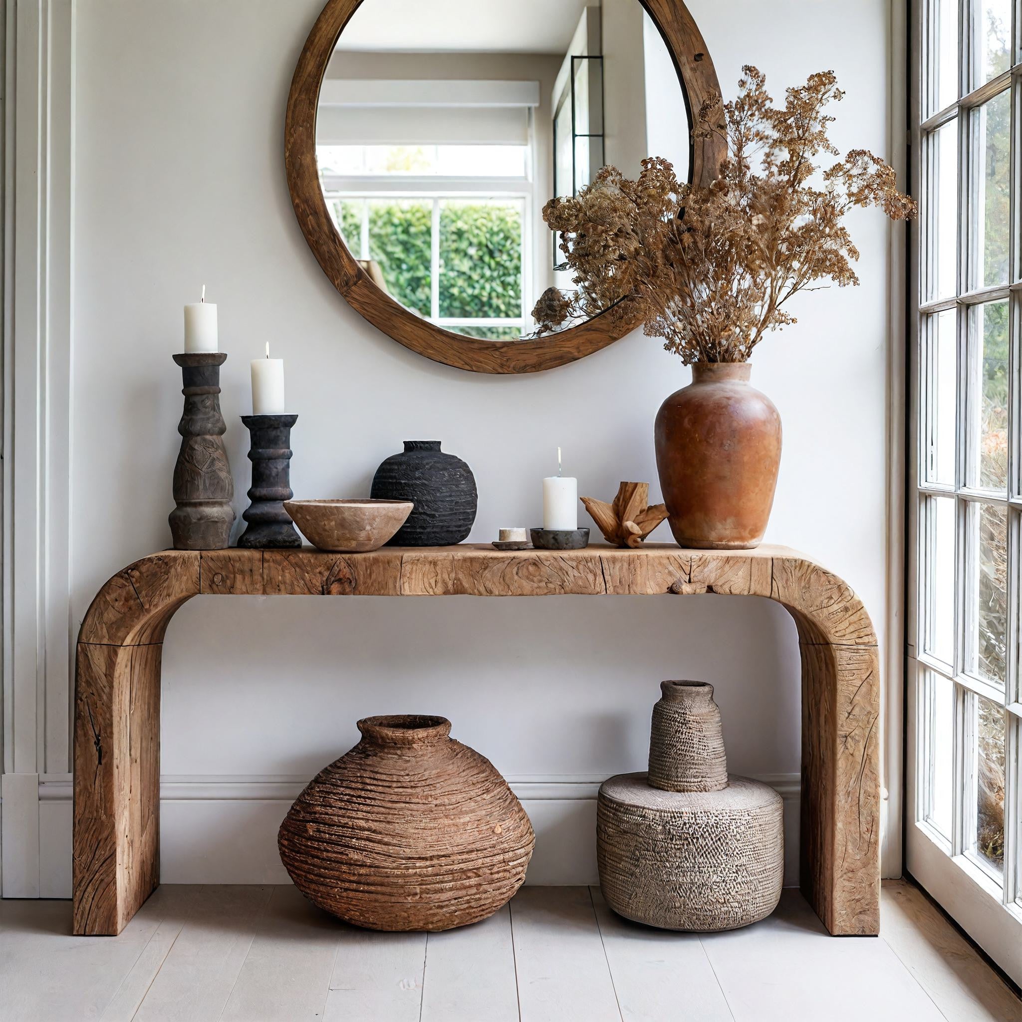 Reclaimed Wood Entryway Decor Table