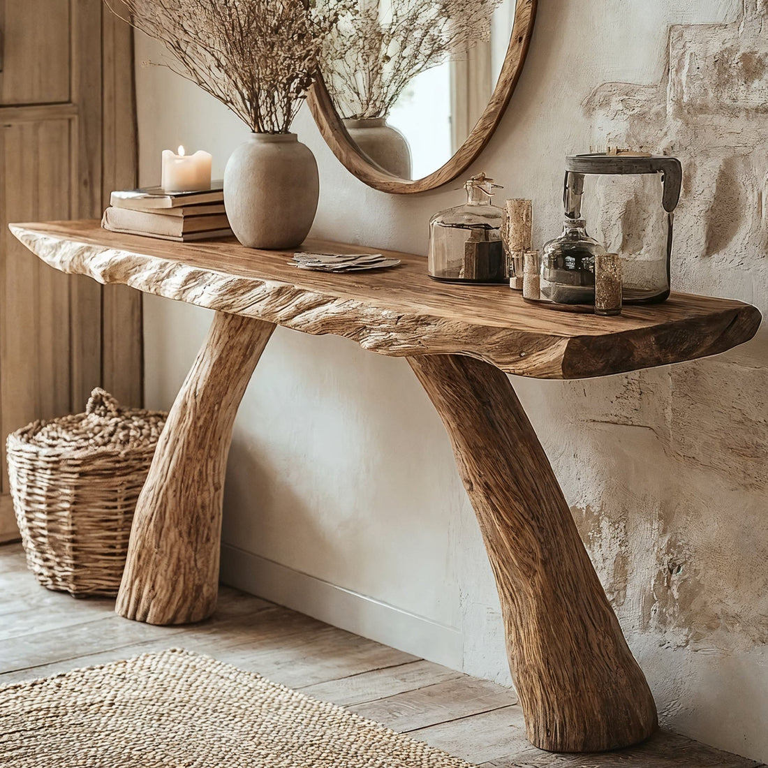 Rustic Hallway Console Table