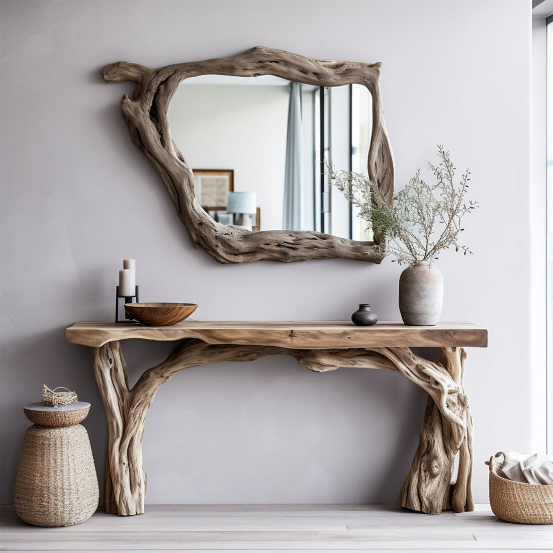 Artisan Floating Live Edge Console Table