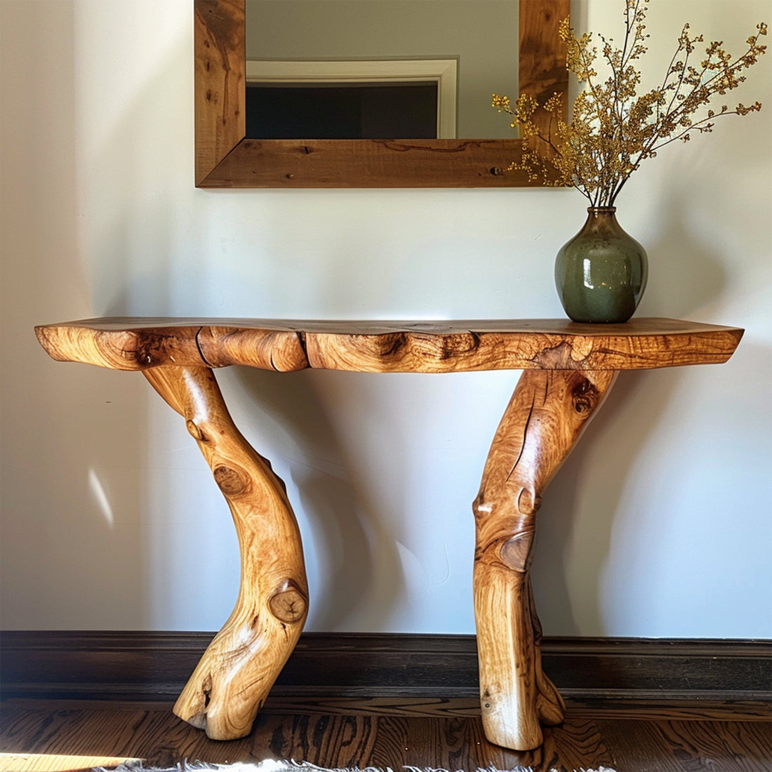 Handcrafted Living Edge Console Table (Alternate)