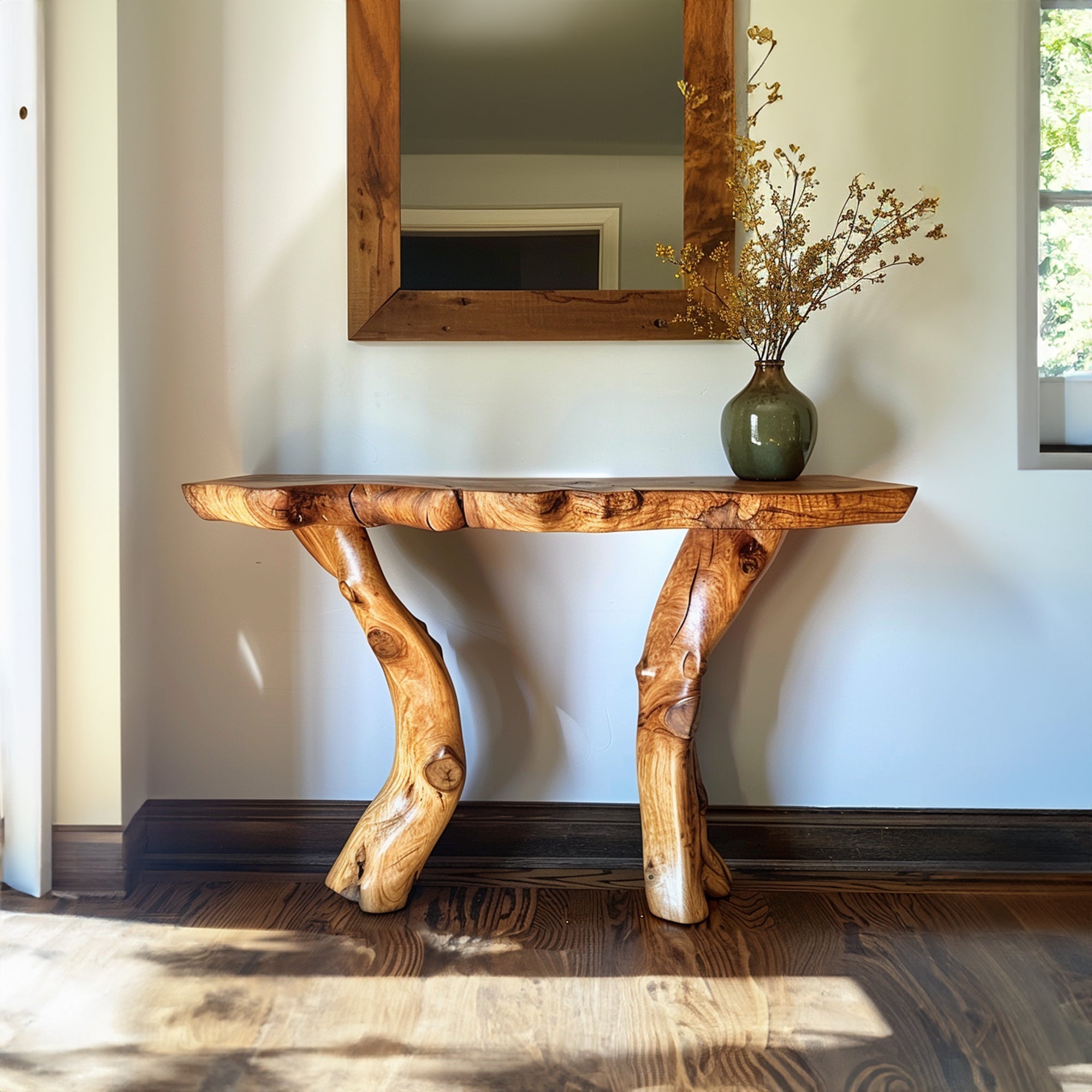 Handcrafted Living Edge Console Table (Alternate)