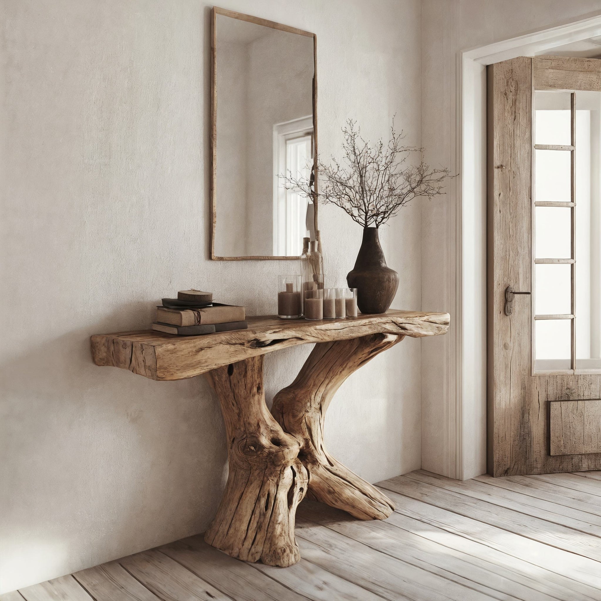 Handcrafted Living Edge Console Table (Alternate)