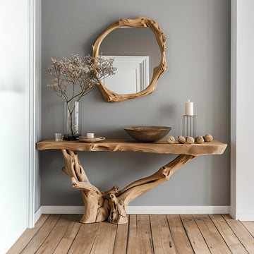 Wooden Entry Console Table