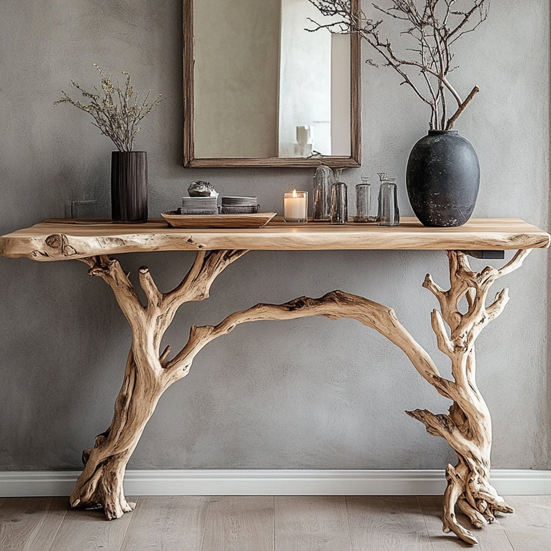 Farmhouse Woodworking Console Table