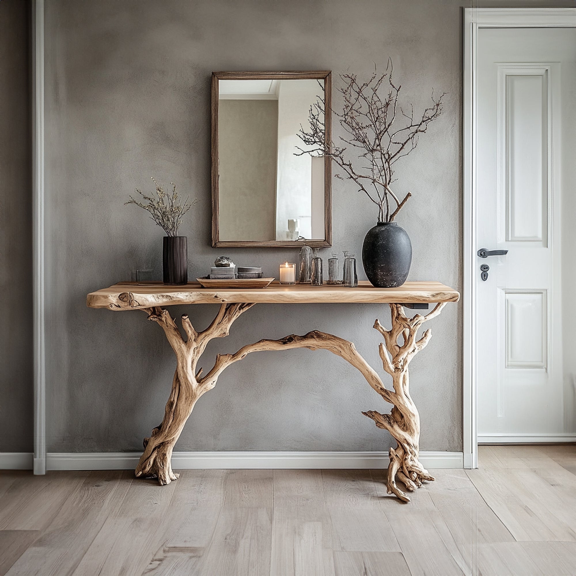 Farmhouse Woodworking Console Table