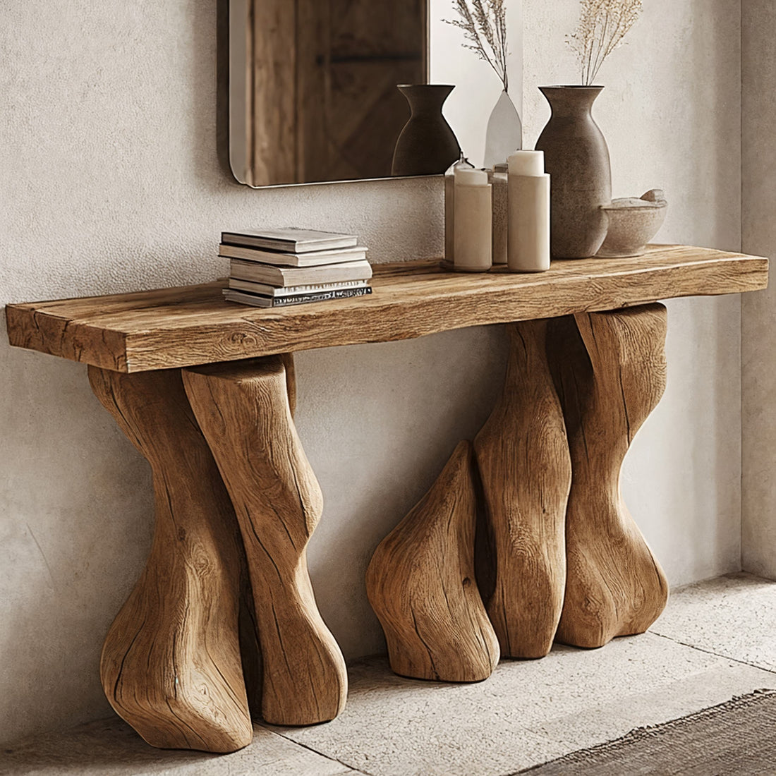 Rustic Entryway Console Table