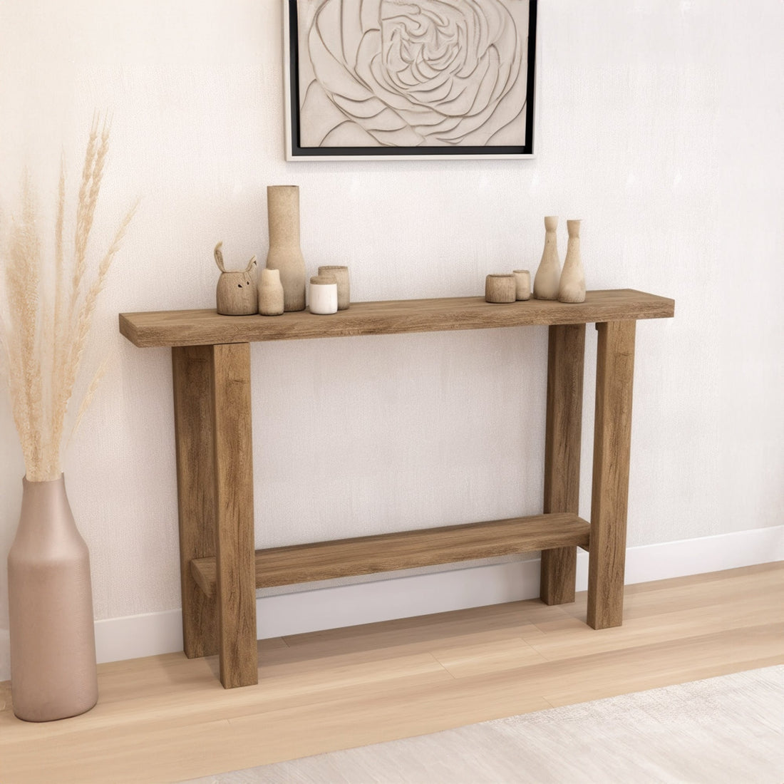 Farmhouse Rustic Console Table