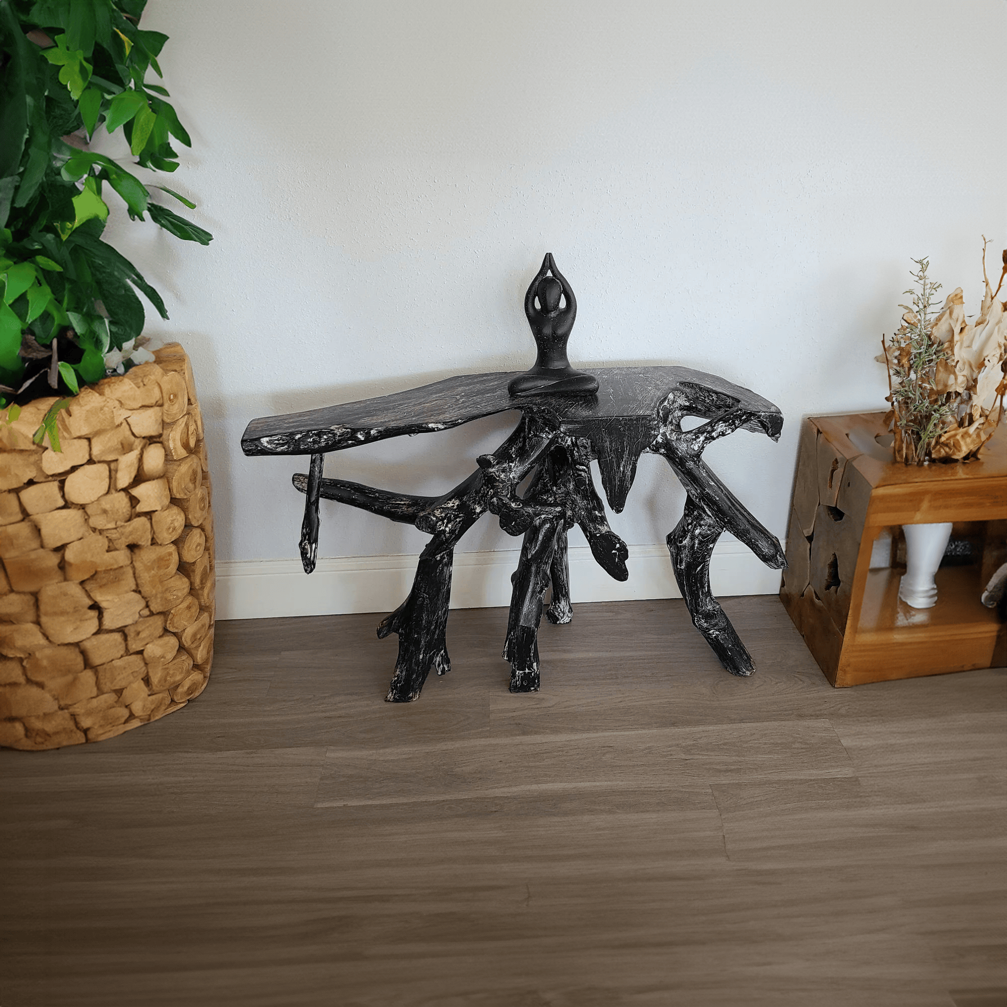 Black Teak Root Coffee Table Design