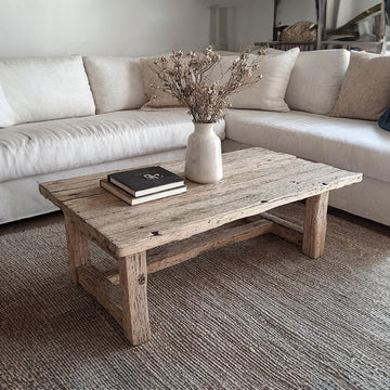 Handcrafted Driftwood Coffee Table Design