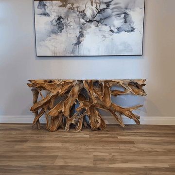 Live Edge Teak Root Coffee Table Design