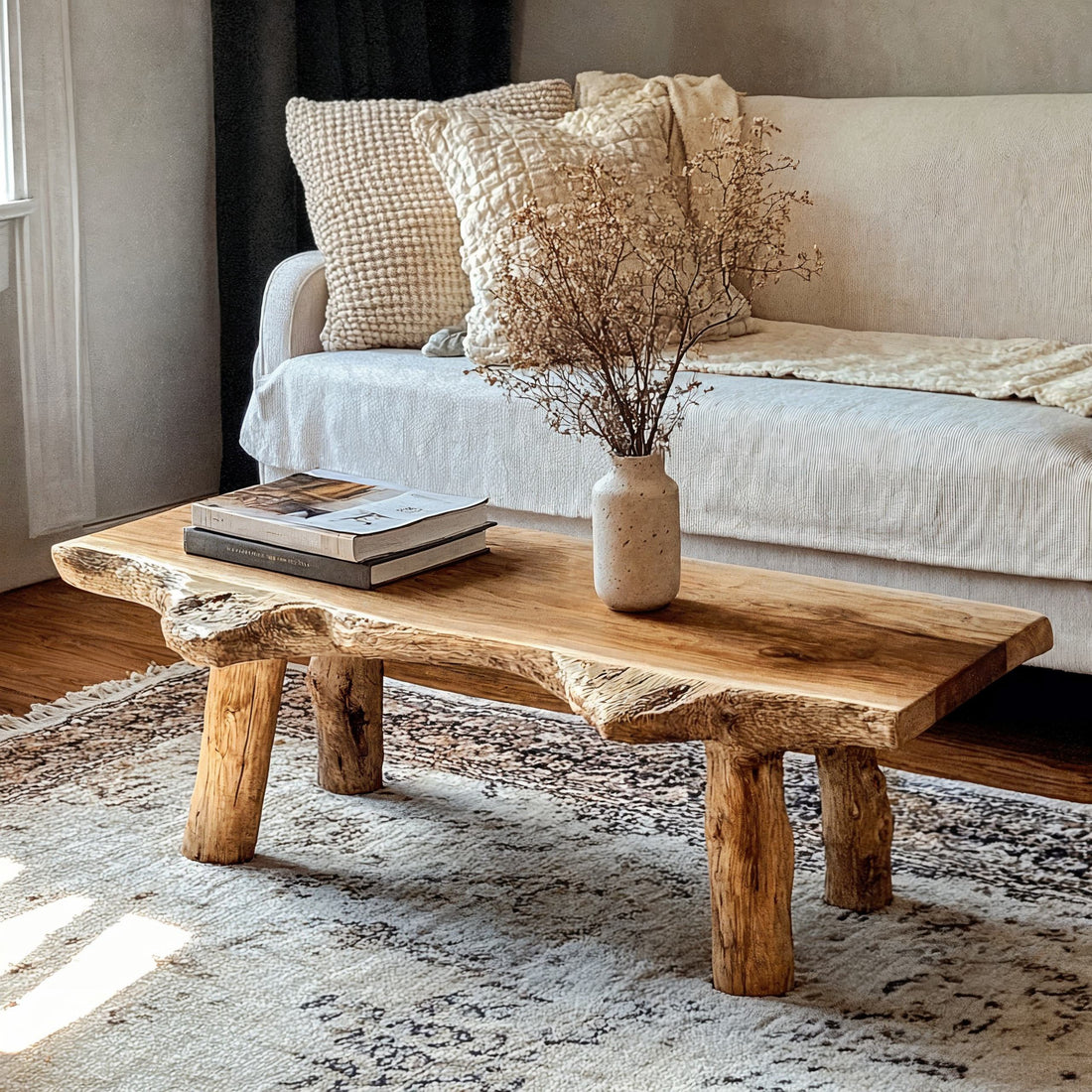 Rustic Driftwood Coffee Table Design