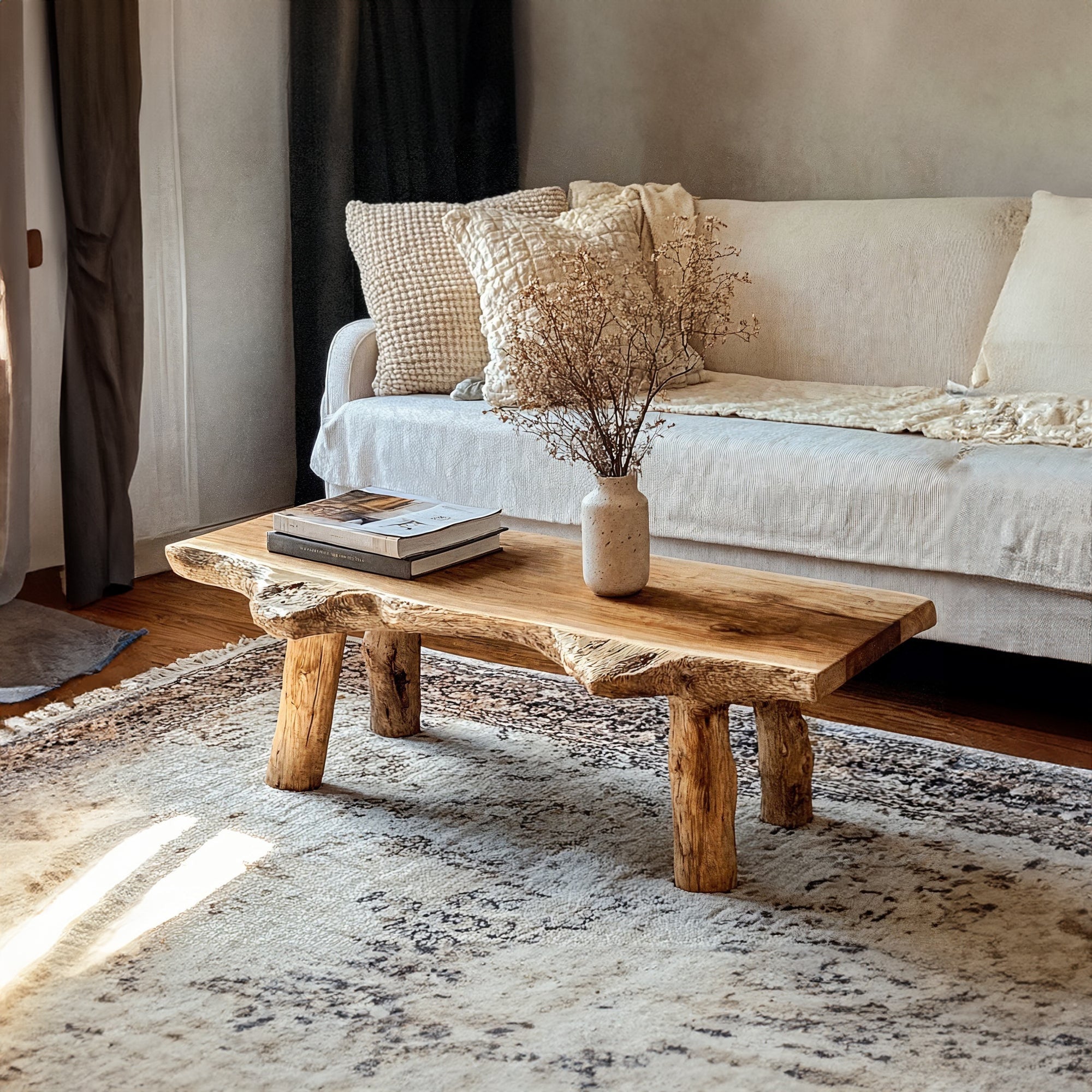 Rustic Driftwood Coffee Table Design