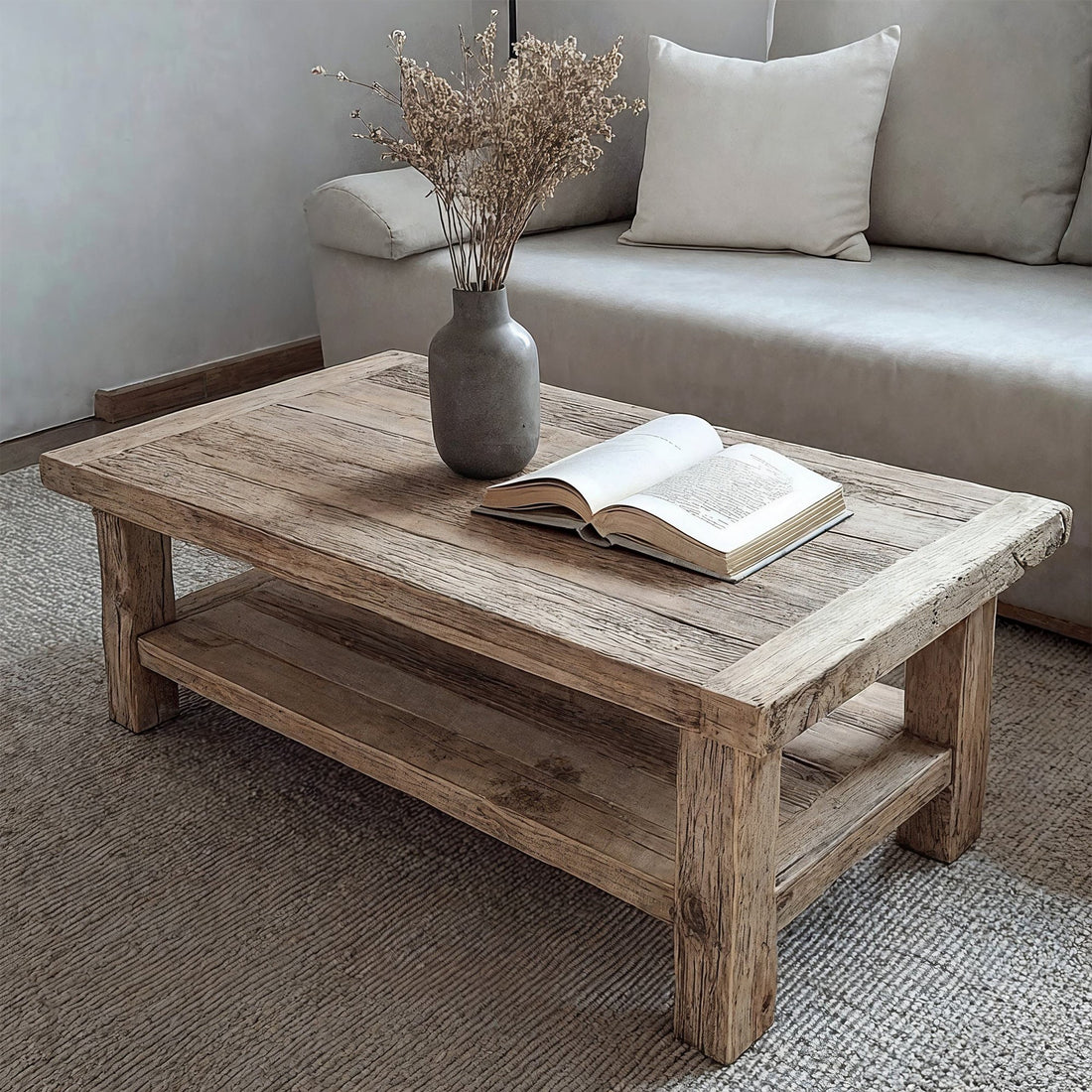 Rustic Driftwood Coffee Table Design Wixdecor