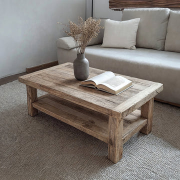 Rustic Driftwood Coffee Table Design Wixdecor