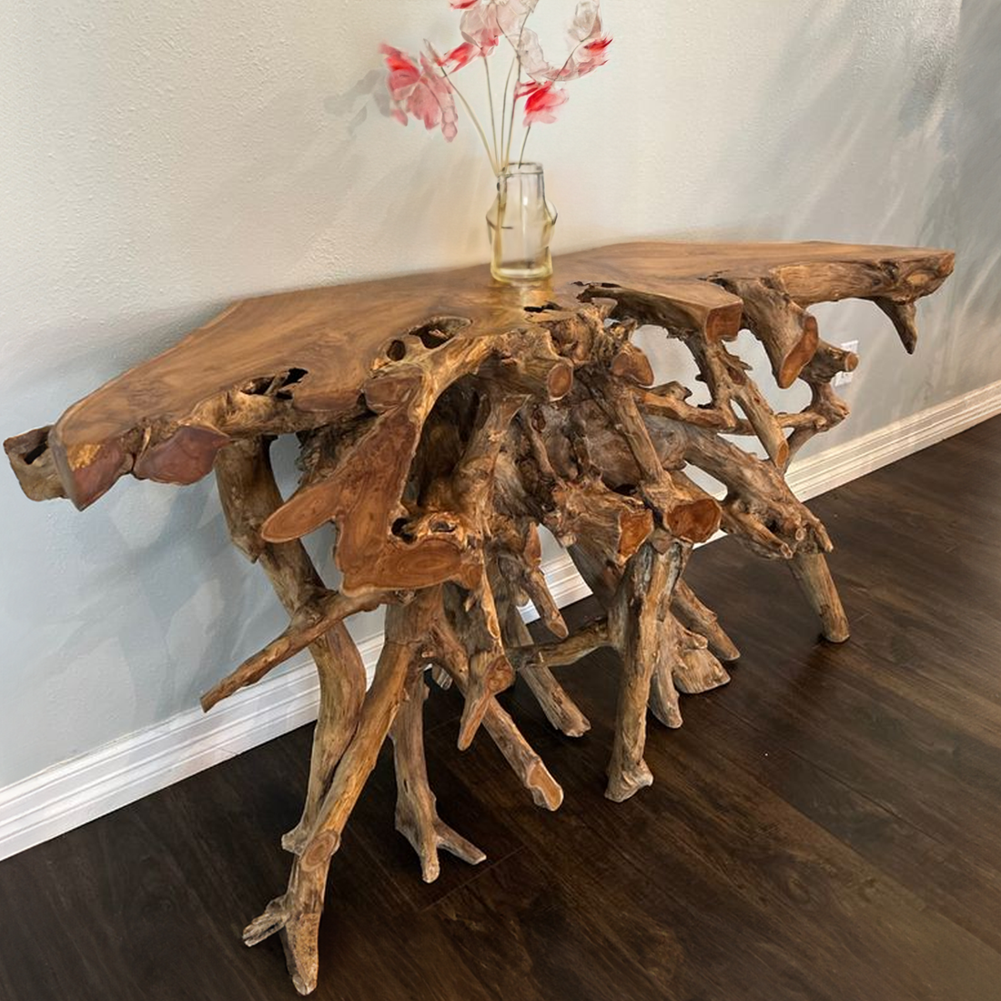 Rustic Teak Root Coffee Table Design