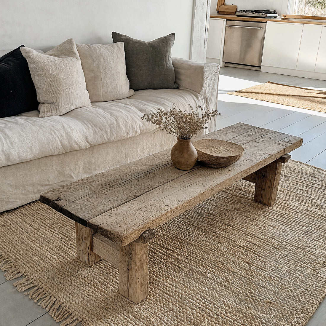 Rustic Driftwood Coffee Table Design