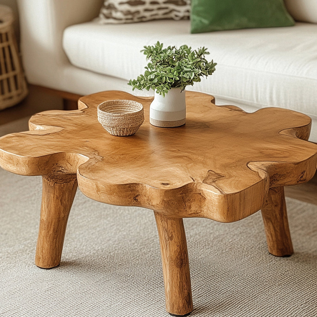 Artisan Wood Coffee Table Design