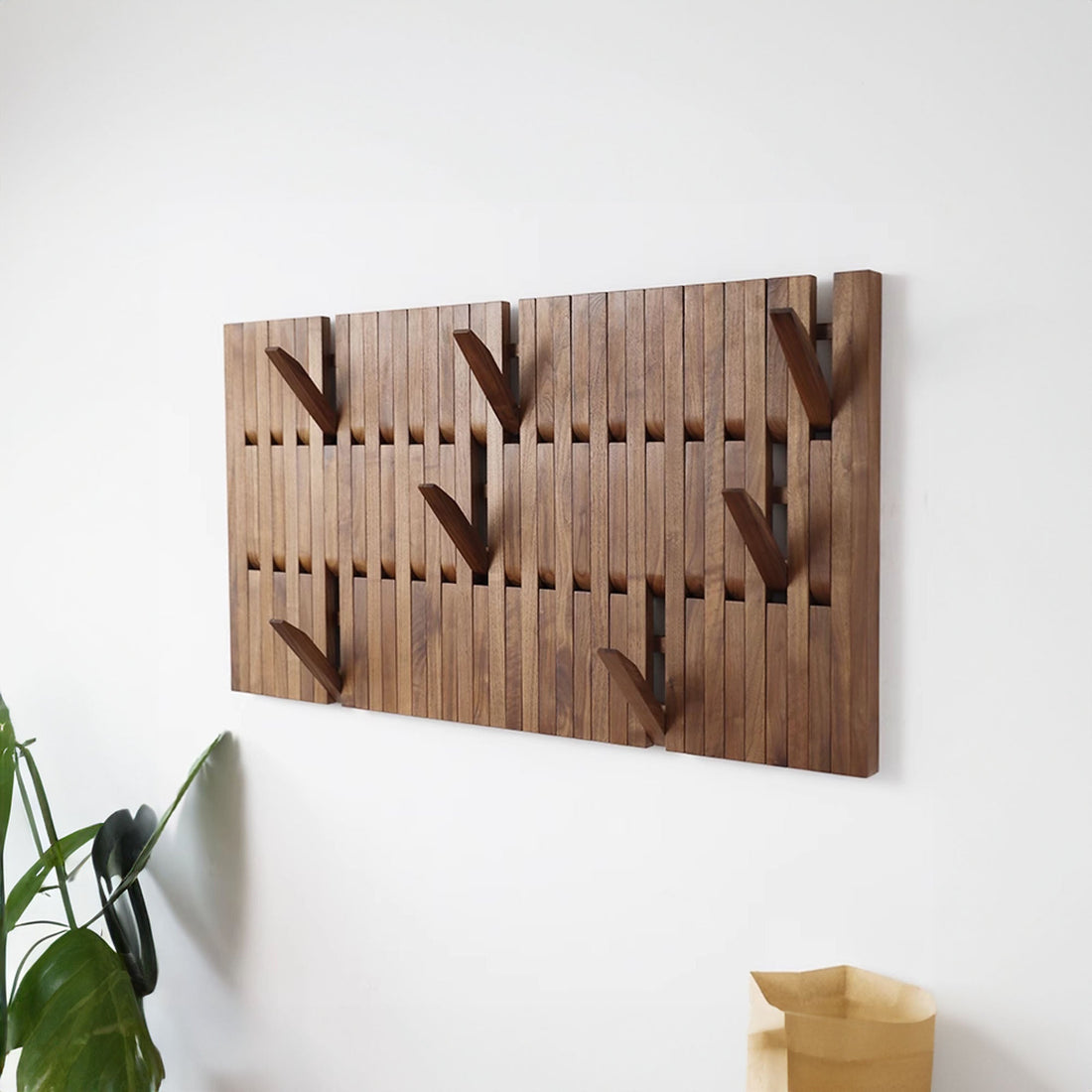 Wooden Piano Design Coat Rack