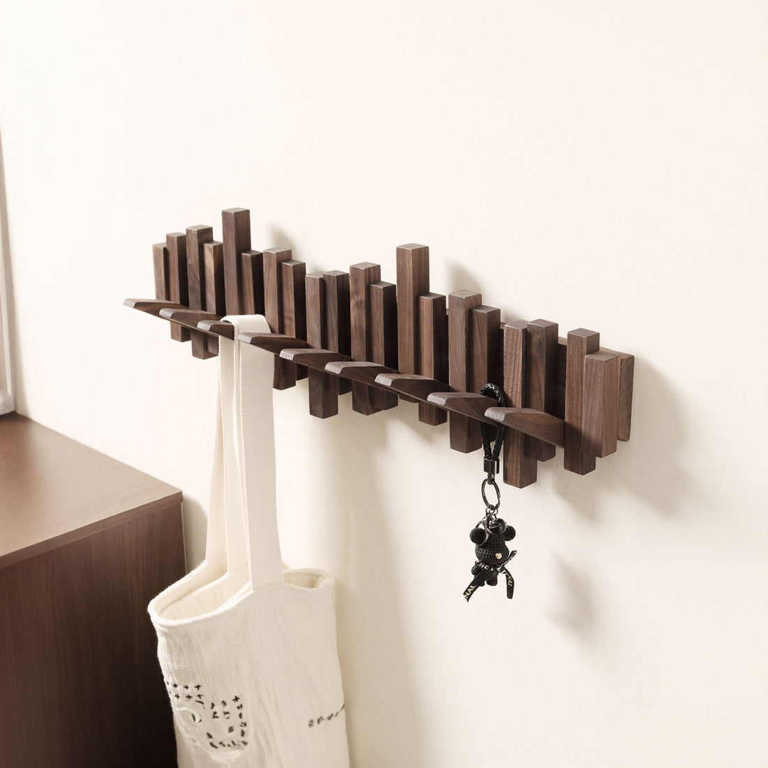 Piano Key-Themed Coat Rack