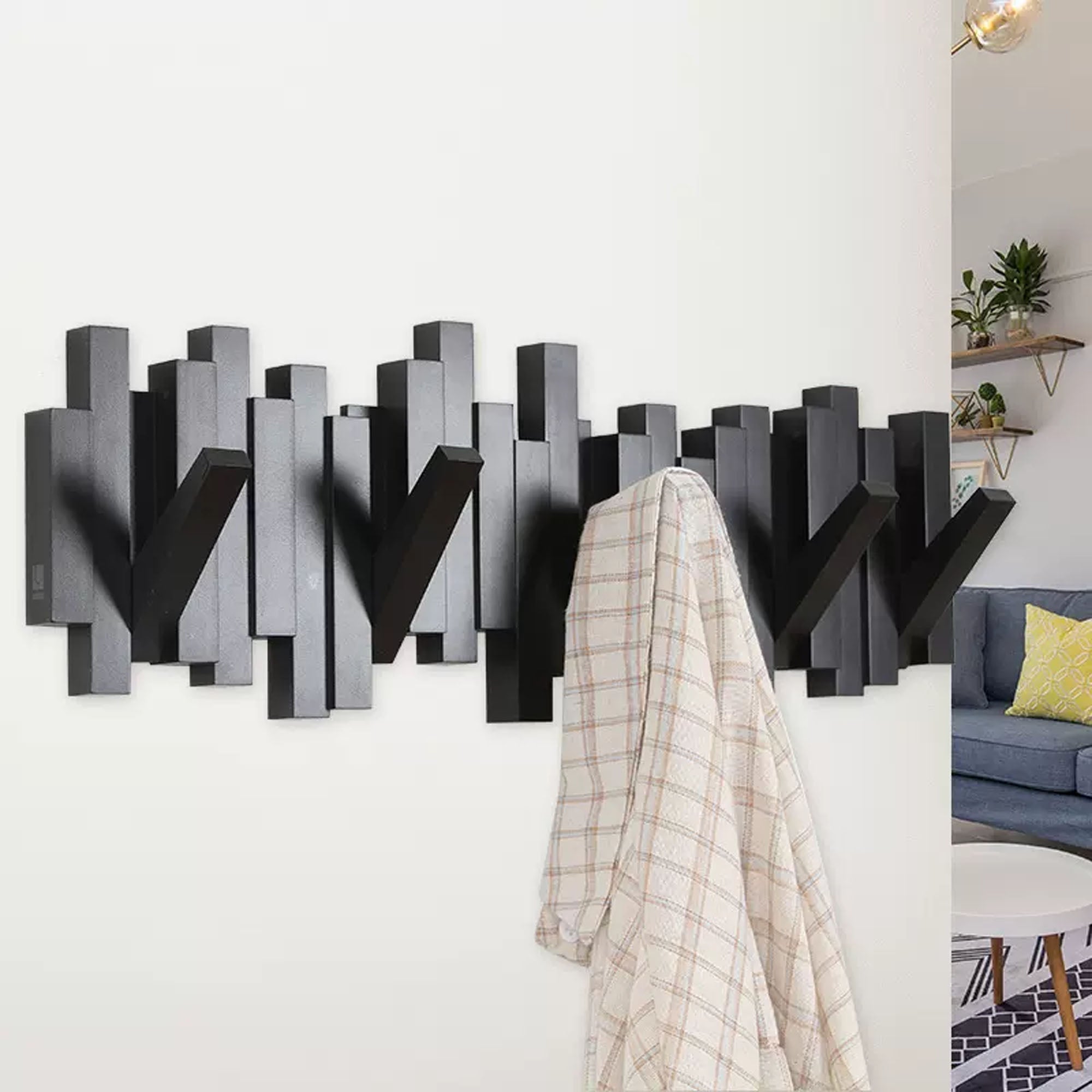 Wall-Mounted Piano Coat Rack Solution