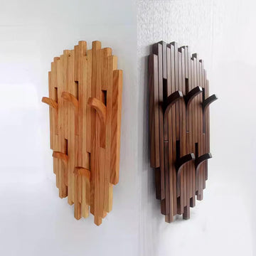 Solid Wood Wall-Mounted Coat Rack