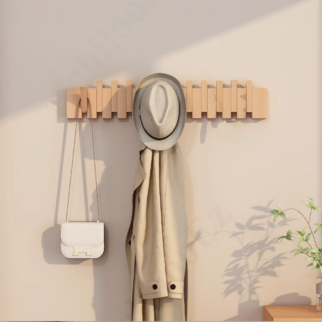 Wall-Mounted Piano Coat Rack